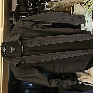 Boys black button down shirt size 10/12